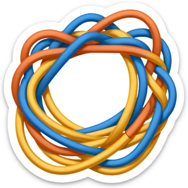 Tangled Cables sticker