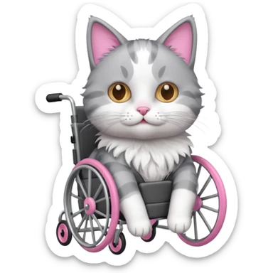 cat wheelchair sticker