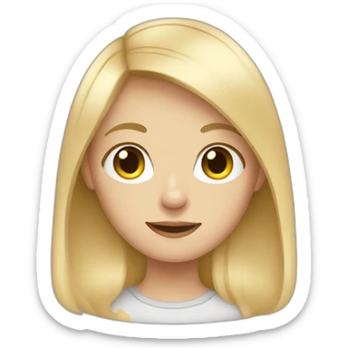 Autistic girl with blonde hair sticker