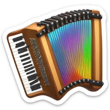 rainbow autoharp sticker