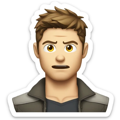 Jensen Ackles mad face sticker