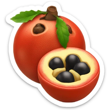 Ripe guarana berries sticker