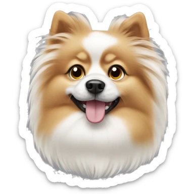 dog spitz white sticker