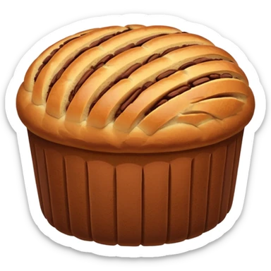 sweet bread sliced with cocoa lines inside sticker