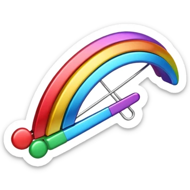 Rainbow hairpin sticker