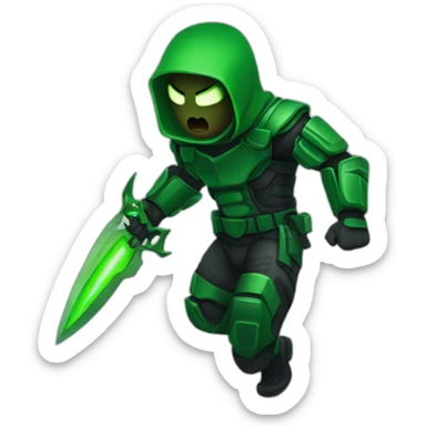 Among us green killer sticker