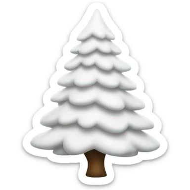 White Christmas tree sticker