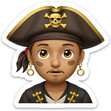 animated emoji for a player called prophet of doom IDK shrug emote needs to be pirate themed and dark sticker