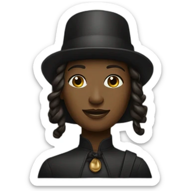 Grand homme noir et petite femme bronzée sticker