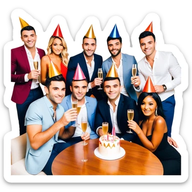 Tefi, Lewis Howes, Gary Vee, Tristan Tate, Tai Lopez, Josh King Madrid, Alex Hormozi, Iman Gadzhi, Branden Condy, Patrick Bet-David, Luke Belmar, Cardone, Shelby Sapp, Leila Hormozi, Tefi Valenzuela, business, Russell Brunson, partners, marketing, event , emoji, sales, money, mentor, party, emoji sticker