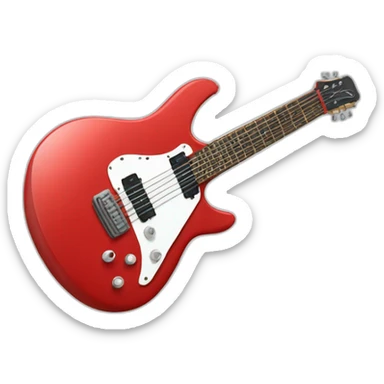 Guitarre électrique rouge sticker