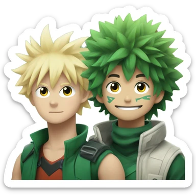 bakugo and deku sticker