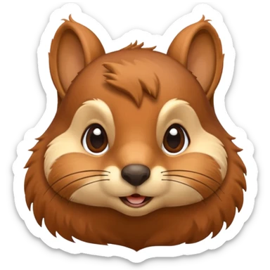 Squirrel covering nose sticker