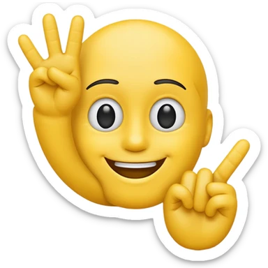 three-finger salute as emoji sticker