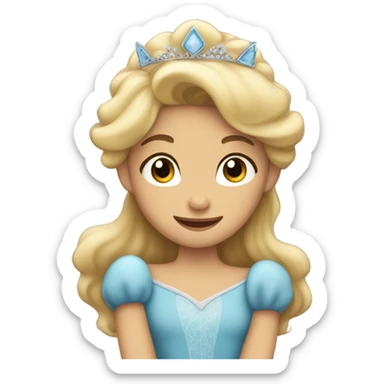 Princess hugging a boy sticker