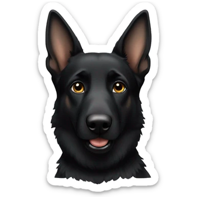 Black German Shepherd sticker
