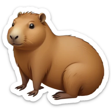Capybara at the pool sticker