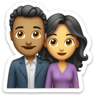 deux amoureux qui s’embrassent  sticker