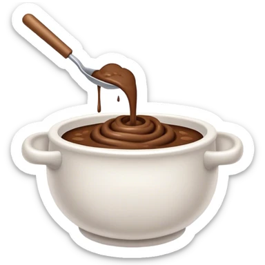 bowl of poop being stirred sticker