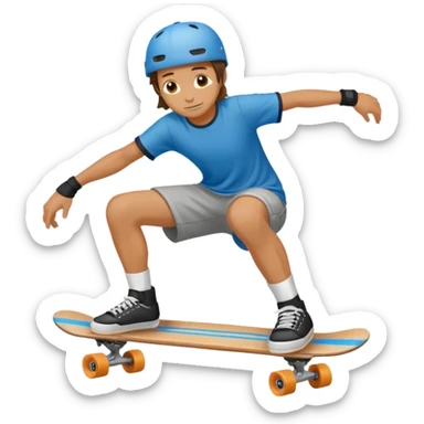 Knee pad skateboarder sticker