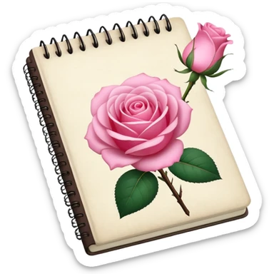 notebook rose sticker