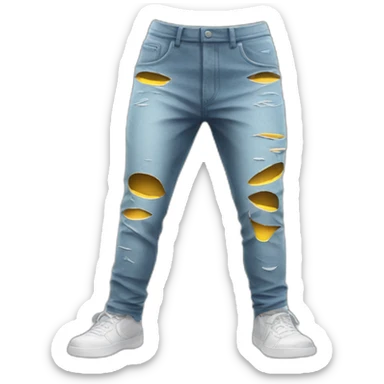 extremely ripped pants sticker