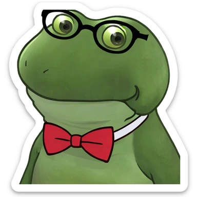 nerd smiling with teeth out sticker