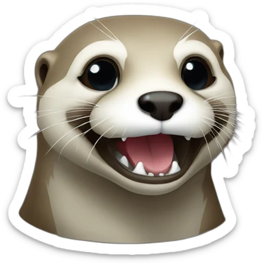 Loutre tête de mort sticker