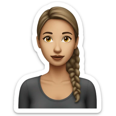 Girl after rhinoplasty  sticker