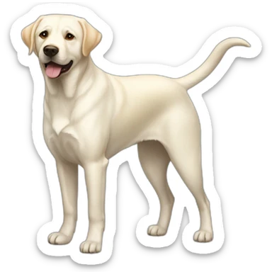 white lab whole body sticker