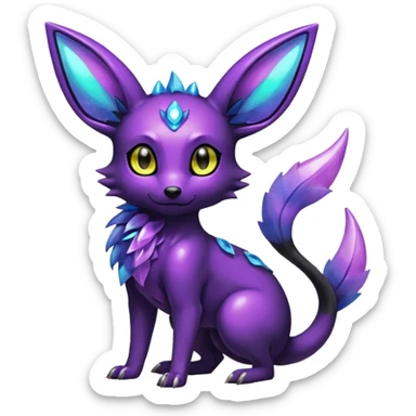 Purple Shiny Umbreon-Salandit-Jolteon-fusion sticker