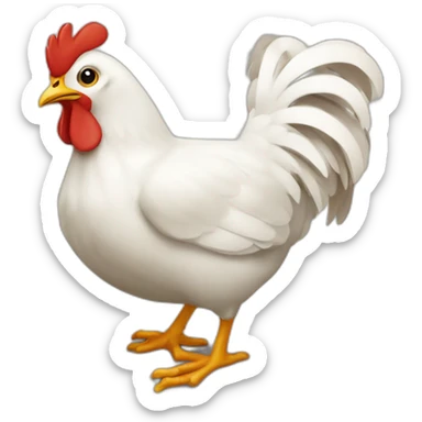 Poule qui fait la fête  sticker