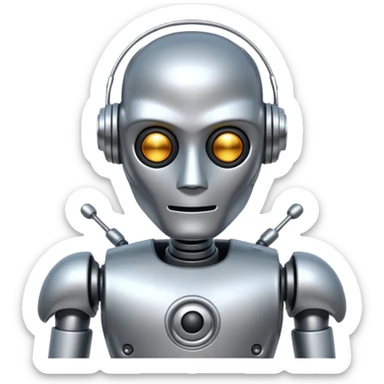 Robot Maestro musician sticker