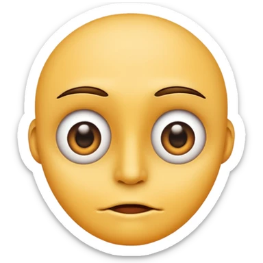 X eyes with line mouth sticker