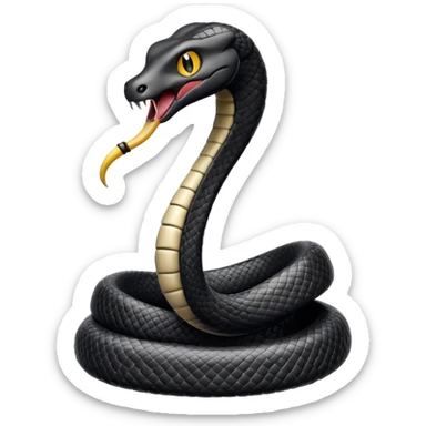 uma lamparina tradicional branca   com uma cobra  preta em volta  sticker