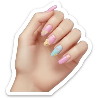 Bow nails sticker