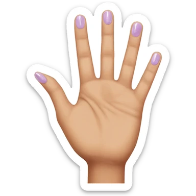 painted finger nails sticker