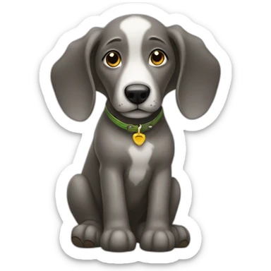 Chien sur un elefante sticker