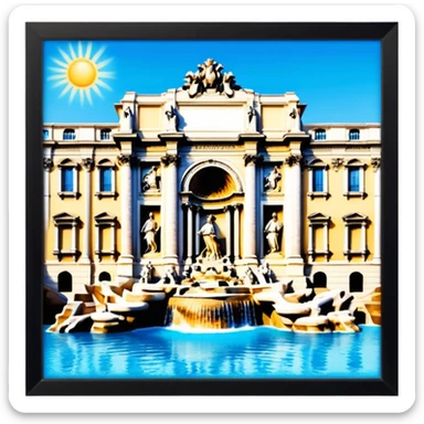 trevi fountain view from up above sticker