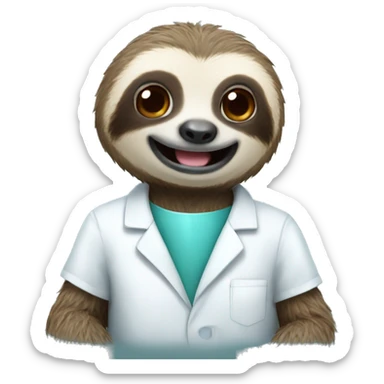 Sloth dentist sticker
