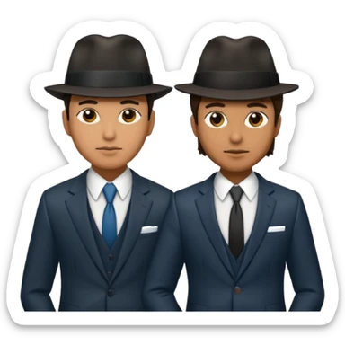 A gangster couple  sticker