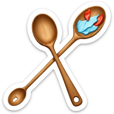 non reusable wooden spoon sticker