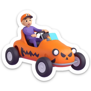 halloween race sticker