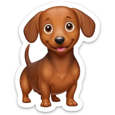 Brown wiener dog  sticker