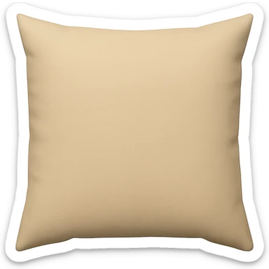 Remove all facial features (eyes, nose, mouth) from the cushion emoji, keep it simple and cute, in emoji style, no background. sticker