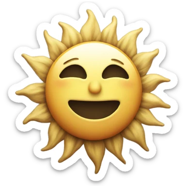 Sun drawing sticker