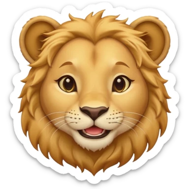 Happy cute Lioness sticker