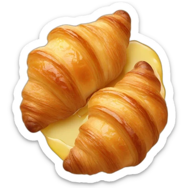 Croissants with honey  sticker