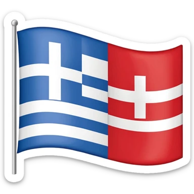 Greece flag without blue stripes, only white stripes sticker