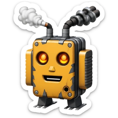 burnt-out electricaltransformer sticker
